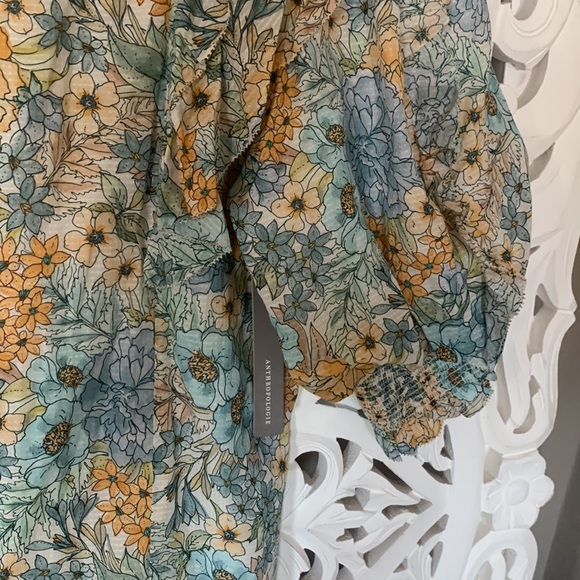 🆕 Magali Pascal Beautiful Floral Puff Sleeve Ruffle Top - Picture 10 of 15